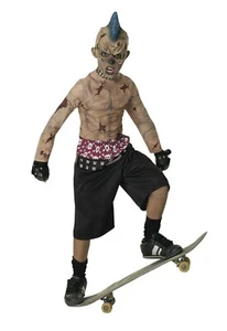 Zombie Skate Punk Kids Halloween Costume Child Pretend New Medium 8-10 - Picture 1 of 2