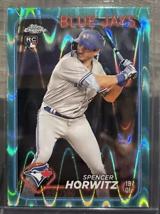 2024 Topps Chrome Spencer Horwitz RC SP /199 Aqua RayWave Refractor Blue Jays NM - Picture 1 of 3