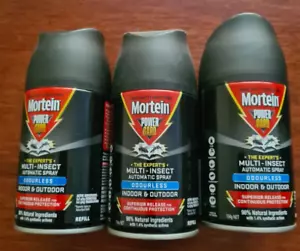 3x Mortein PowerGard Auto Muti-Insect Control "ODOURLESS" Refill Spray 154g - Picture 1 of 5