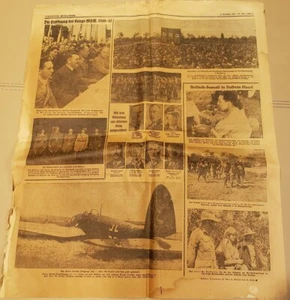 GF821. GERMAN NEWSPAPER VOLKISCHER BEOBACHTER SEPT 1940 WAR IN EUROPE, ENGLAND - Picture 1 of 4