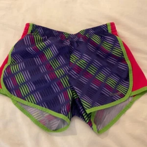 Reebok Youth Girls Purple Multicolor Lined Elastic Athletic Shorts Size Small - Picture 1 of 4