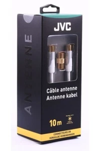 Câble antenne JVC 10 m Blanc Connecteurs Or - Photo 1/2