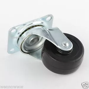4 Pcs Zinc Plate 2" Dia Single Wheel Swivel Type Light Duty Caster Roller - Picture 1 of 1