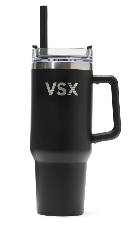 Victoria Secret VSX 不倒翁黑色 Quencher 不锈钢真空保温 全新带盒 — 第 1/1 张图片