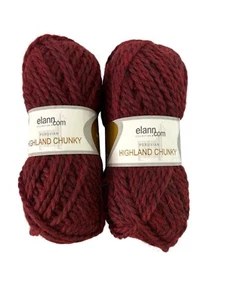 Elann Peruvian Highland Wool Chunky Yarn Color 620 Vintage AT688 Lot of 2 - Picture 1 of 4