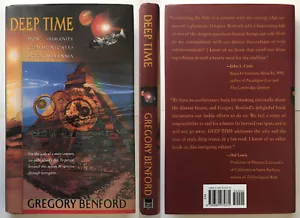 GREGORY BENFORD Deep Time SGND 1999 1st ed HC Ancient HISTORY communication wow! - Imagen 1 de 7