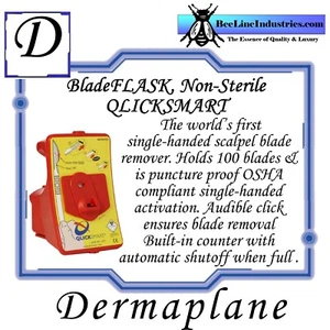 Dermaplaning BladeFLASK, Non-Sterile QLICKSMART Scalpel Blade Disposal - Picture 1 of 2