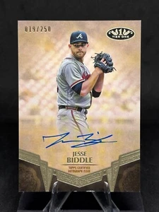 Jesse Biddle 2019 Topps Tier One Breakout On-Card Auto #BA-JBI/250 Braves - Imagen 1 de 2