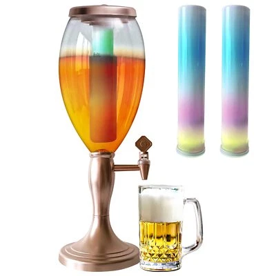 Torre de Bebidas Mimosa 5l/169oz con 2 Tubos de Hielo Desmontables y Luz Led Margarita B Foto 1 de 4