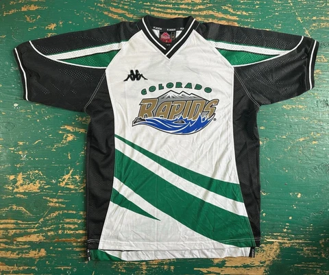 VTG Men's Kappa Gara Colorado Rapids 1999-2000 Training Soccer Jersey L Mesh EUC Cover