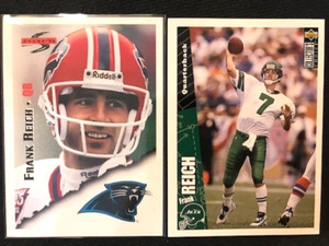 NFL - Frank Reich 1995 Score & 1996 Upper Deck CC Football - Panthers/Jets