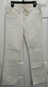 Abercrombie & Fitch weiße Damenjeans mittlerer Bund Bootcut abgenutzt Größe 6 - Bild 1 von 24