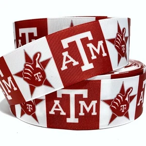 GROSGRAIN BAND 5/8"", 7/8"", 1,5"", 3"" bedruckt SPORT TEAM USA VERKÄUFER - Bild 1 von 1