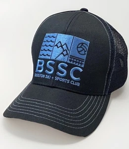 Hat Boston Ski Sports Club Patch Gift Adult Golf Hockey Blue Snapback USA Retro - Picture 1 of 16