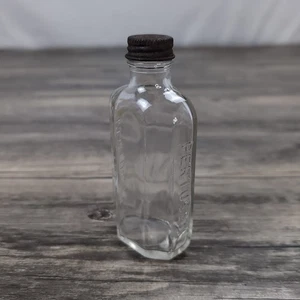 Vintage Pertussin Bottle Embossed Collectible Clear Glass Medicine 1950s Rare - Picture 1 of 8