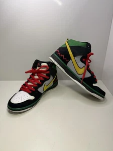 Nike SB Dunk High Premium Rasta 554673-001 Größe 10,5 mit Karton TOP - Bild 1 von 14