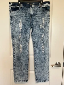 Jeans VIP de Colección Lavado Ácido Desgastados Talla 15/16 Detalles Rasgados Elastizados Retro - Imagen 1 de 8