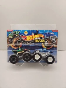 Hot Wheels MONSTER TRUCKS 2 PACK  BIGFOOT 50TH SNAKE BITE NEW SEALED  - Picture 1 of 12