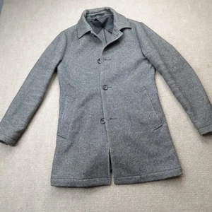 Bonobos Coat XS Gray Wool Topcoat Manteco Half Lined Slim Fit - Picture 1 of 11