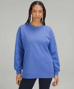 Lululemon Perfectly Oversized Crew Neck Sweatshirt in Wild Indigo Size 4 W3DUTS - Picture 1 of 8