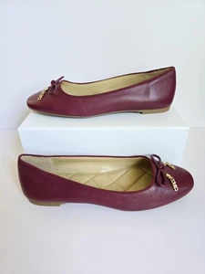 Scarpe basse MICHAEL Michael Kors Nori in pelle rosso bordeaux con fiocco 6 - Foto 1 di 11