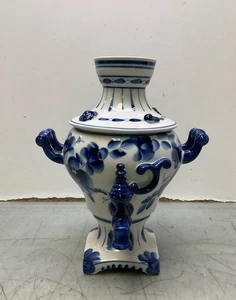 Decorative Blue White Porcelain Samovar - Picture 1 of 6