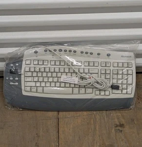 NOS Microsoft RT9450 Office Keyboard USB Single Touch Keys Sroll Wheel Shortcuts - Picture 1 of 12