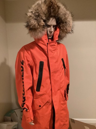 Dsquared2 Giacca Parka Sci Arancione 52 Large Nuova con Etichette $2450