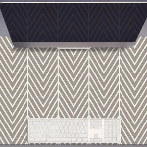 Desk Mat Top Large Pad Protector Home Keyboard 90x45 Herringbone pattern - Afbeelding 1 van 4