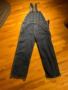 Vintage Anchor Blue Denim Overalls, Large L - Excellent Condition, Nearly Unworn - Picture 1 of 14