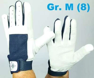 BluePort Arbeitshandschuhe Segelhandschuhe Gr. M (8) Leder Stretch Handschuhe - Bild 1 von 12
