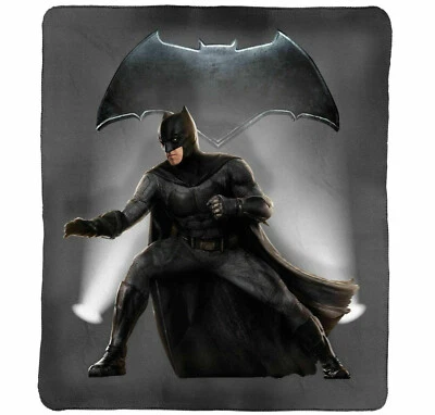 Batman Polar Fleece Throw Rug Blanket. DC. Justice League Superhero - Image 1 of 4