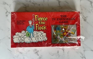 Vtg FLEECE THE FLOCK Board Game Televangelist Religious Humor Novelty Sealed NOS - Picture 1 of 8