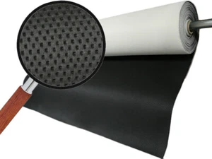 Kunstleder Vinyl Flechtnarbe Schwarz Sitze Armaturenbrett Türen (69,90 EUR/m²) - Picture 1 of 7