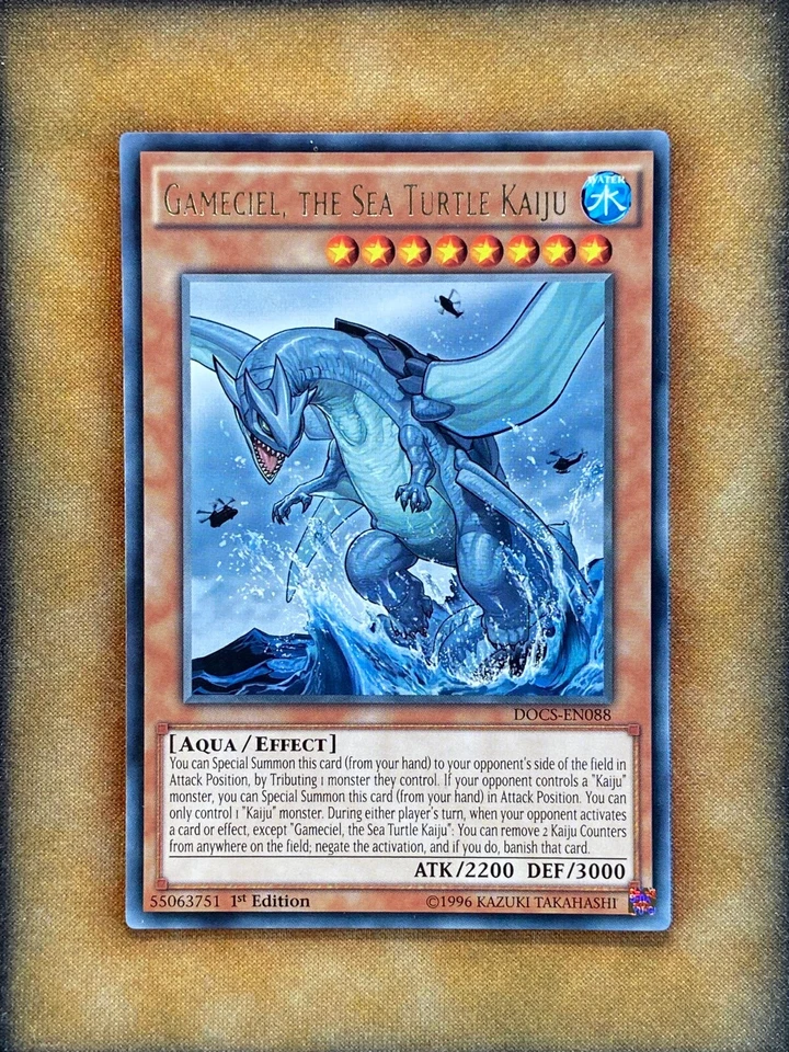 Yugioh Gameciel, la tortuga marina Kaiju DOCS-EN088 raro primera edición casi nuevo Foto 1 de 1