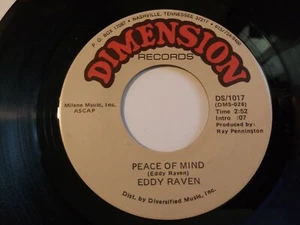 Eddy Raven – Just Leave Me Alone VG+ Original 45 RPM Dimension Record Country - Picture 1 of 2