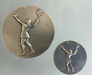2 Medals Sport Charma Ed Valencia Signed Contaux Tennis, Charm.ancienne - Imagen 1 de 8