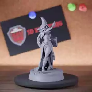 Female Witch Miniature Wizard Mini Dungeons and Dragons Mini DnD 5e TTRPG - Picture 1 of 8