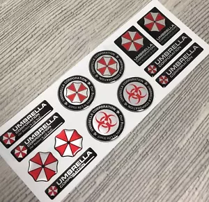 Resident Evil Umbrella Corporation 3d domed stickers 13pcs - Picture 1 of 3
