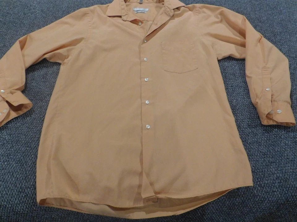 Camisa Geofrey Beene MEns 15.5 Melocotón Botón Sin Arrugas Foto 1 de 4