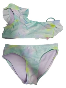 Girls Justice Tie dye Swimsuit Size 10 Purple, blue, green, yellow - Picture 1 of 2