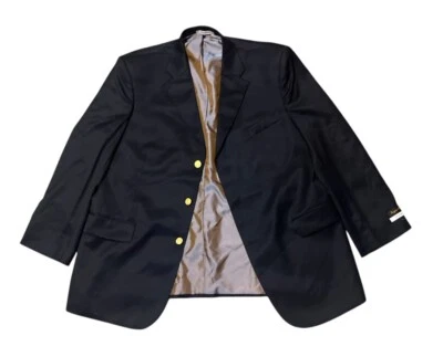 Chaqueta Blazer De Colección Yves Saint Laurent Para Hombre 46R Azul Marino Lana Botones Dorados Foto 1 de 4