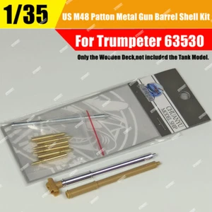 Kit canna pistola metallo serbatoio medio 1/35 US M48 Patton + gusci per trombettiere 63530 - Foto 1 di 7