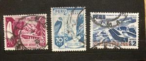 Peru: 3 alte Briefmarken, gestempelt. (296) - Bild 1 von 1