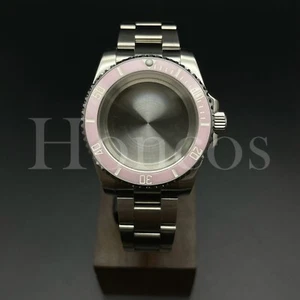 Custom Made MODS Watch Case and Bracelet Fits for NH34/35 Movement Silver BLK/PK - Picture 1 of 5