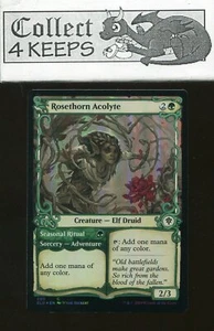 Rosethorn Acolyte Showcase Foil Throne of Eldraine Common Near Mint - Picture 1 of 2