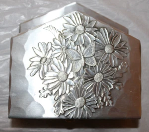 Vintage Wendell August Forge Napkin/Letter Holder Daisies/Butterfly Pattern - Picture 1 of 6