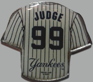 NY Yankees Pin RARE Aaron Judge Jersey #99 Pin 2016 Collector MLB NYY Pin - Picture 1 of 2