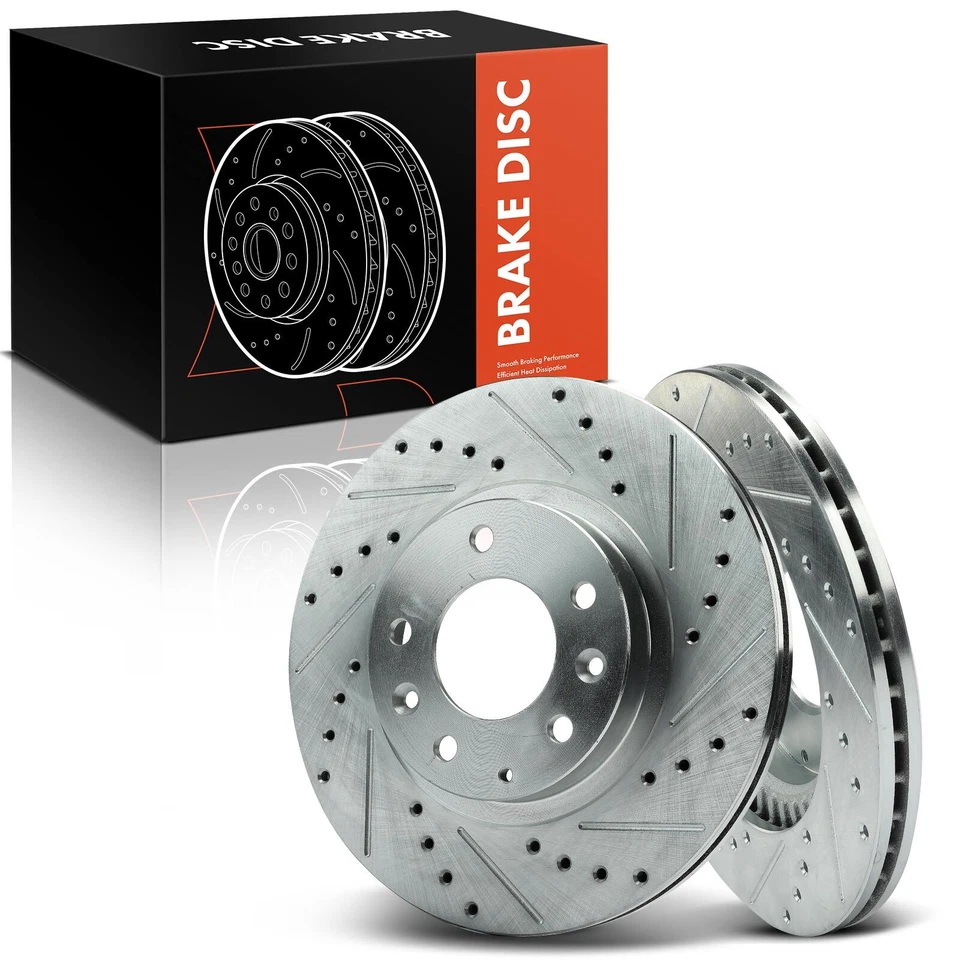 2Pcs Drilled Brake Rotors for Mazda MX-5 Miata 2006 2007 2008-2015 Front LH & RH - Image 1 of 4