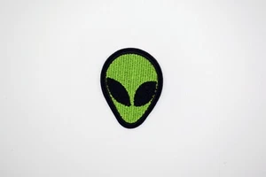 Alien Face Iron On Patch/Alien Badge/ET Patch/DIY Embroidery/Decorative Patch - Picture 1 of 3